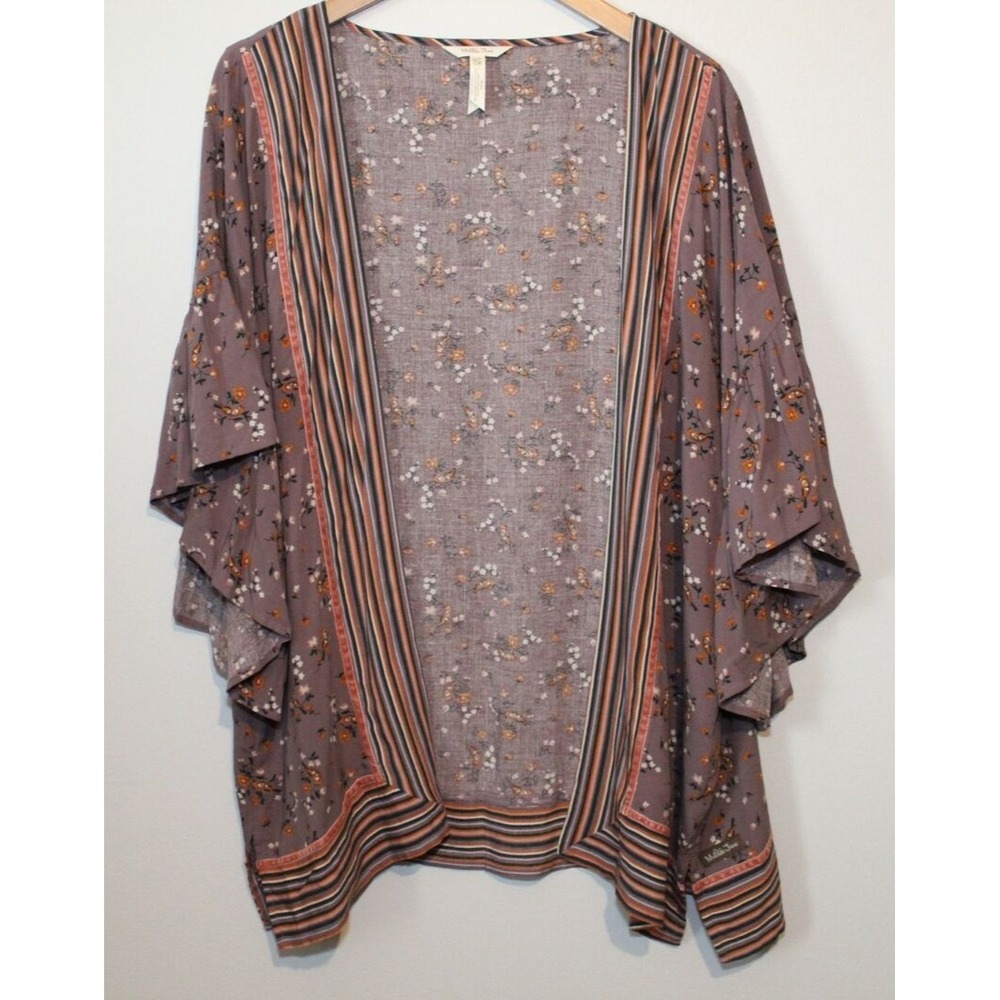 ✨2/$20 Matilda Jane Along the Way Floral Open Front Kimono XS S Fall Topper Boho - Picture 2 of 11